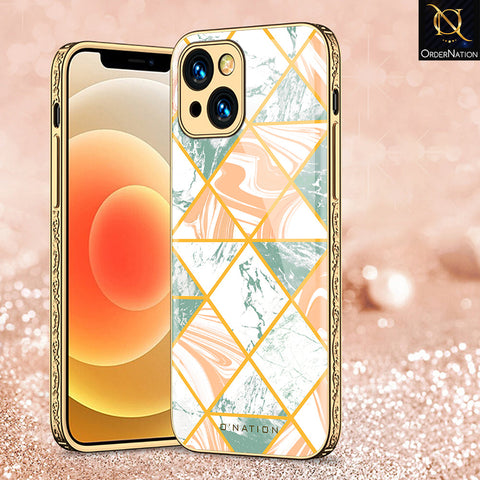 iPhone 15 Plus Cover - O'Nation Shades of Marble Series - Premium Electroplated Shutterproof Case Soft Silicon Borders Case