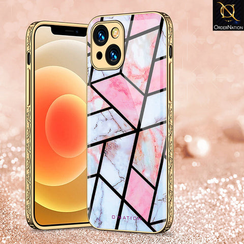 iPhone 15 Plus Cover - O'Nation Shades of Marble Series - Premium Electroplated Shutterproof Case Soft Silicon Borders Case