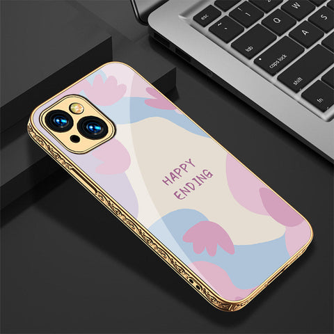 iPhone 15 Plus Cover - Happy Series - Premium Electroplated Shutterproof Case Soft Silicon Borders Case