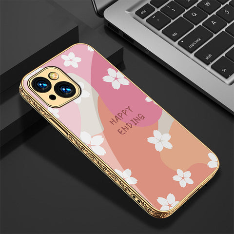 iPhone 14 Plus Cover - Happy Series - Premium Electroplated Shutterproof Case Soft Silicon Borders Case