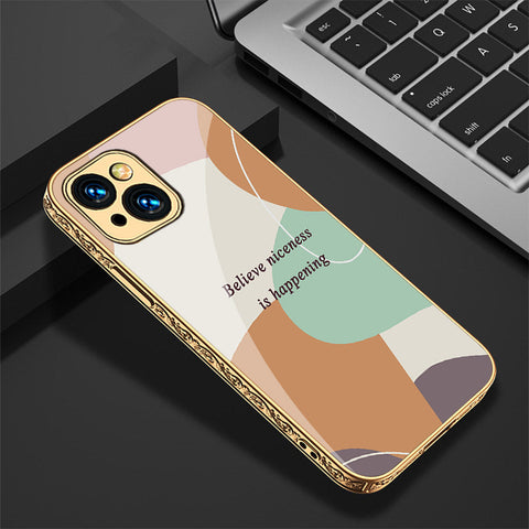 iPhone 14 Cover - Happy Series - Premium Electroplated Shutterproof Case Soft Silicon Borders Case