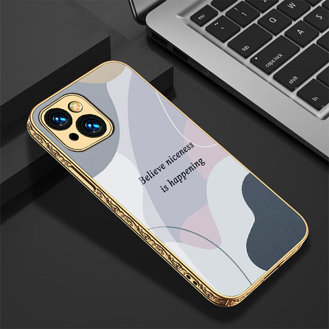 iPhone 15 Plus Cover - Happy Series - Premium Electroplated Shutterproof Case Soft Silicon Borders Case