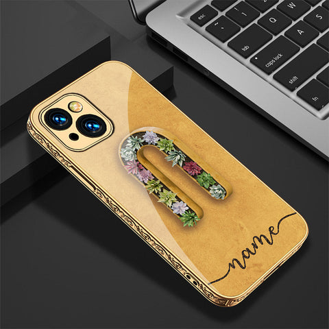 iPhone 14 Plus Cover - Personalized Alphabet Series - Premium Electroplated Shutterproof Case Soft Silicon Borders Case