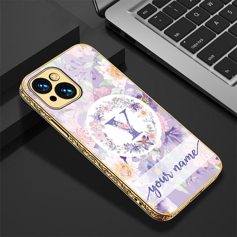 iPhone 15 Plus Cover - Personalized Alphabet Series - Premium Electroplated Shutterproof Case Soft Silicon Borders Case