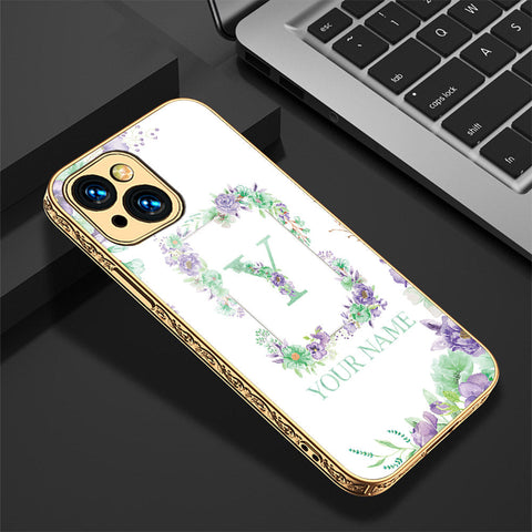 iPhone 15 Cover - Personalized Alphabet Series - Premium Electroplated Shutterproof Case Soft Silicon Borders Case