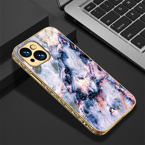 iPhone 14 Cover - Colorful Marble Series - Premium Electroplated Shutterproof Case Soft Silicon Borders Case