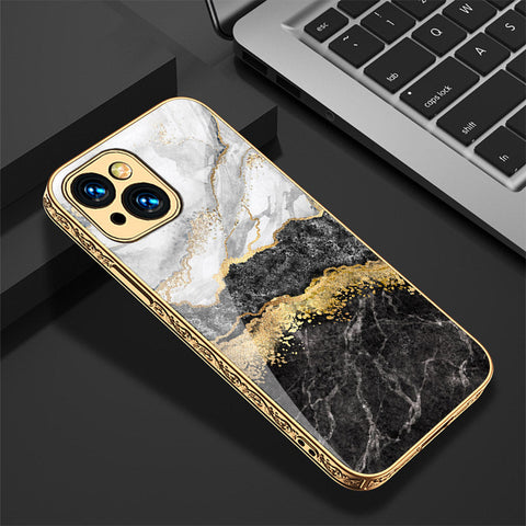 iPhone 15 Cover - Colorful Marble Series - Premium Electroplated Shutterproof Case Soft Silicon Borders Case