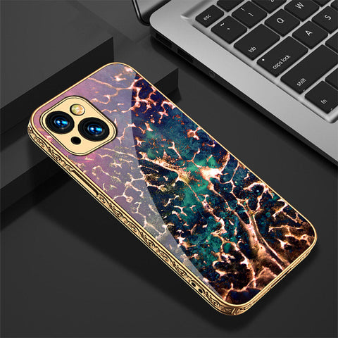 iPhone 15 Cover - Colorful Marble Series - Premium Electroplated Shutterproof Case Soft Silicon Borders Case