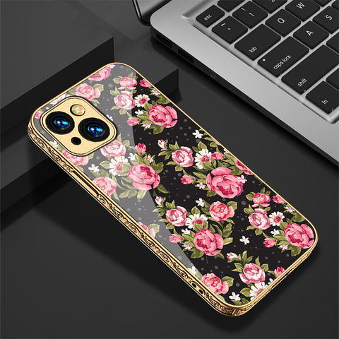 iPhone 15 Plus Cover - Floral Series - Premium Electroplated Shutterproof Case Soft Silicon Borders Case