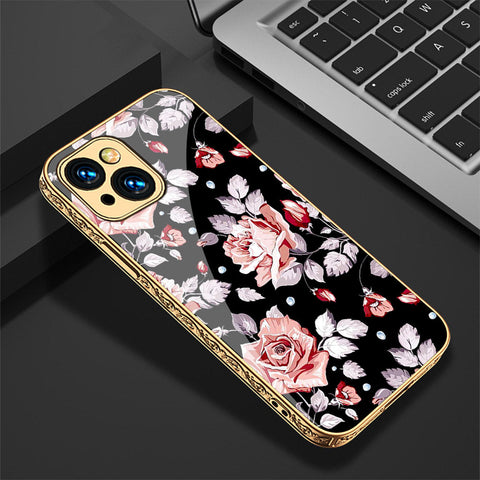 iPhone 15 Plus Cover - Floral Series - Premium Electroplated Shutterproof Case Soft Silicon Borders Case