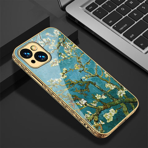 iPhone 14 Plus Cover - Floral Series 2 - Premium Electroplated Shutterproof Case Soft Silicon Borders Case