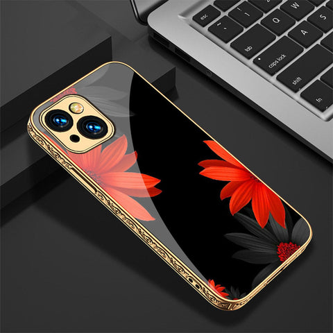 iPhone 14 Plus Cover - Floral Series 2 - Premium Electroplated Shutterproof Case Soft Silicon Borders Case