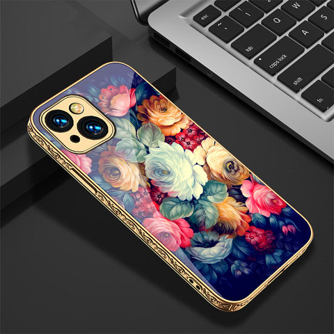 iPhone 14 Plus Cover - Floral Series 2 - Premium Electroplated Shutterproof Case Soft Silicon Borders Case