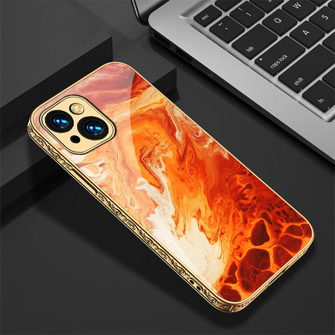 iPhone 14 Cover - Mystic Marble Series - Premium Electroplated Shutterproof Case Soft Silicon Borders Case