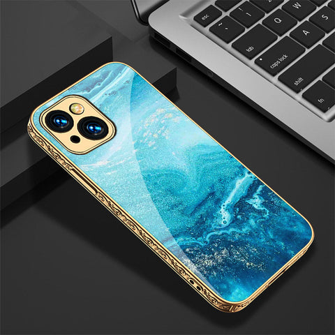 iPhone 14 Cover - Mystic Marble Series - Premium Electroplated Shutterproof Case Soft Silicon Borders Case