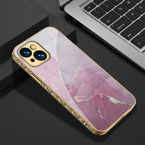 iPhone 14 Cover - Mystic Marble Series - Premium Electroplated Shutterproof Case Soft Silicon Borders Case