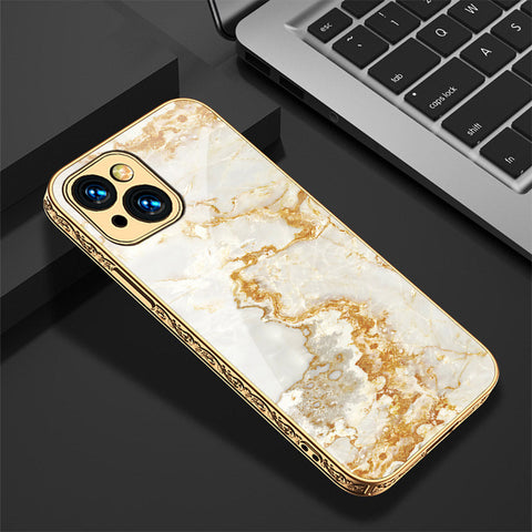 iPhone 14 Plus Cover - Mystic Marble Series - Premium Electroplated Shutterproof Case Soft Silicon Borders Case