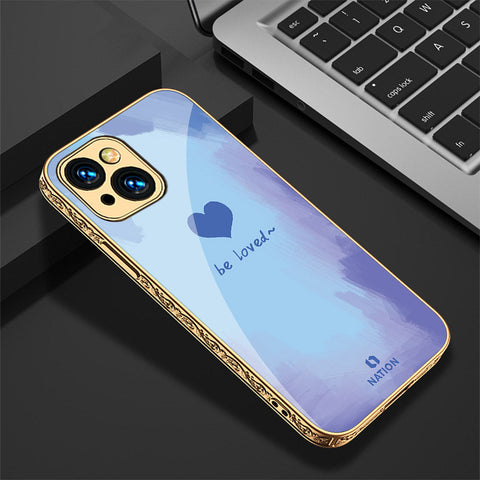 iPhone 14 Plus Cover - Onation Heart Series - Premium Electroplated Shutterproof Case Soft Silicon Borders Case