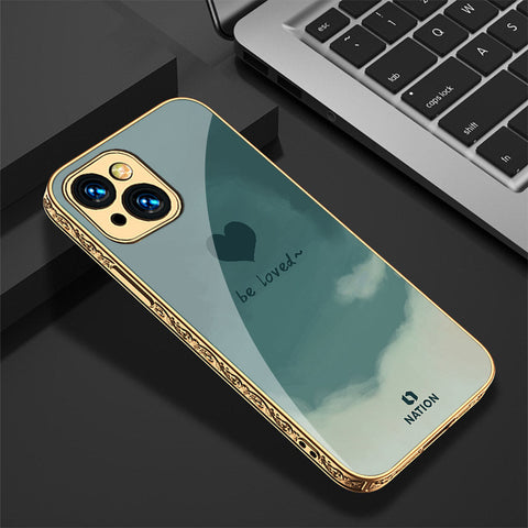 iPhone 14 Plus Cover - Onation Heart Series - Premium Electroplated Shutterproof Case Soft Silicon Borders Case