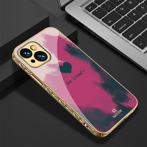 iPhone 14 Plus Cover - Onation Heart Series - Premium Electroplated Shutterproof Case Soft Silicon Borders Case