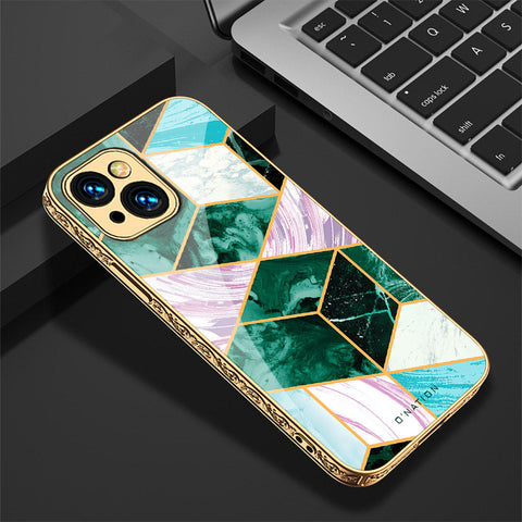 iPhone 15 Cover - O'Nation Shades of Marble Series - Premium Electroplated Shutterproof Case Soft Silicon Borders Case