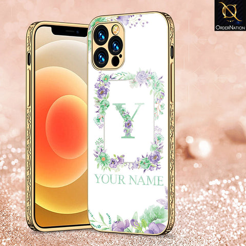 iPhone 15 Pro Max Cover - Personalized Alphabet Series - Premium Electroplated Shutterproof Case Soft Silicon Borders Case