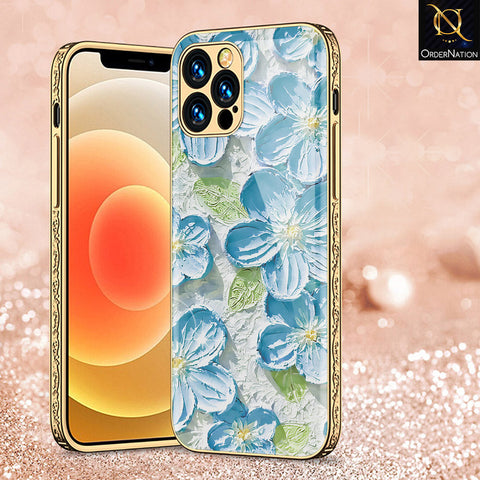 iPhone 15 Pro Max Cover - Floral Series - Premium Electroplated Shutterproof Case Soft Silicon Borders Case