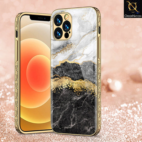 iPhone 14 Pro Max Cover - Colorful Marble Series - Premium Electroplated Shutterproof Case Soft Silicon Borders Case