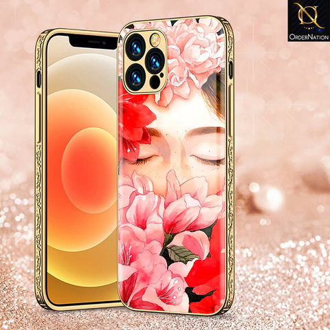 iPhone 14 Pro Cover - Floral Series - Premium Electroplated Shutterproof Case Soft Silicon Borders Case