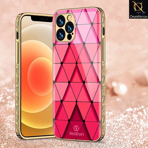 iPhone 15 Pro Cover - Onation Pyramid Series - Premium Electroplated Shutterproof Case Soft Silicon Borders Case