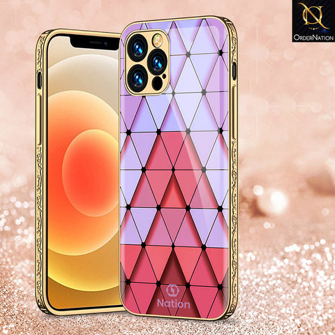 iPhone 14 Pro Cover - Onation Pyramid Series - Premium Electroplated Shutterproof Case Soft Silicon Borders Case