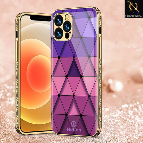 iPhone 14 Pro Cover - Onation Pyramid Series - Premium Electroplated Shutterproof Case Soft Silicon Borders Case