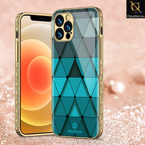 iPhone 15 Pro Max Cover - Onation Pyramid Series - Premium Electroplated Shutterproof Case Soft Silicon Borders Case