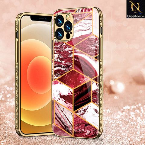 iPhone 14 Pro Cover - O'Nation Shades of Marble Series - Premium Electroplated Shutterproof Case Soft Silicon Borders Case