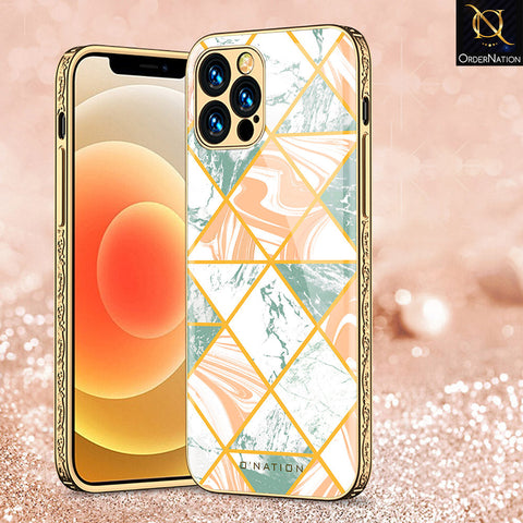 iPhone 15 Pro Max Cover - O'Nation Shades of Marble Series - Premium Electroplated Shutterproof Case Soft Silicon Borders Case