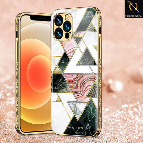 iPhone 15 Pro Cover - O'Nation Shades of Marble Series - Premium Electroplated Shutterproof Case Soft Silicon Borders Case