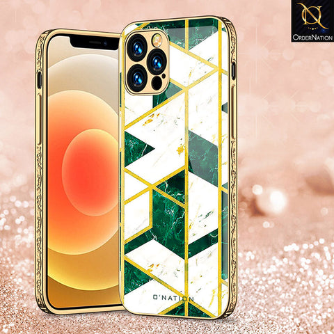 iPhone 15 Pro Max Cover - O'Nation Shades of Marble Series - Premium Electroplated Shutterproof Case Soft Silicon Borders Case