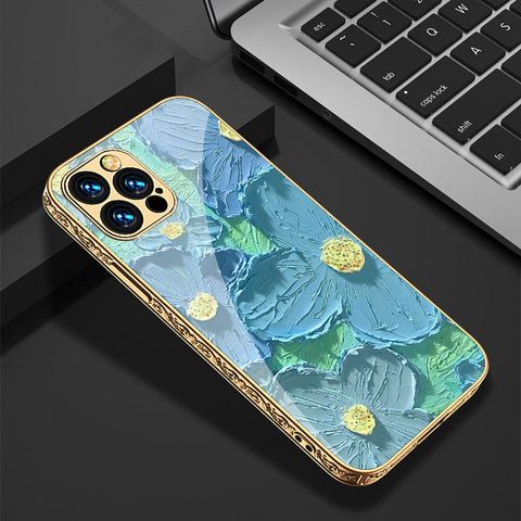 iPhone 15 Pro Cover - Floral Series - Premium Electroplated Shutterproof Case Soft Silicon Borders Case