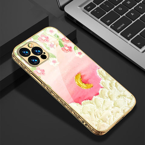 iPhone 14 Pro Cover - Floral Series - Premium Electroplated Shutterproof Case Soft Silicon Borders Case