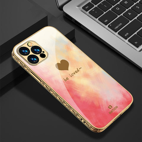 iPhone 14 Pro Max Cover - Onation Heart Series - Premium Electroplated Shutterproof Case Soft Silicon Borders Case