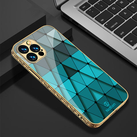 iPhone 15 Pro Cover - Onation Pyramid Series - Premium Electroplated Shutterproof Case Soft Silicon Borders Case