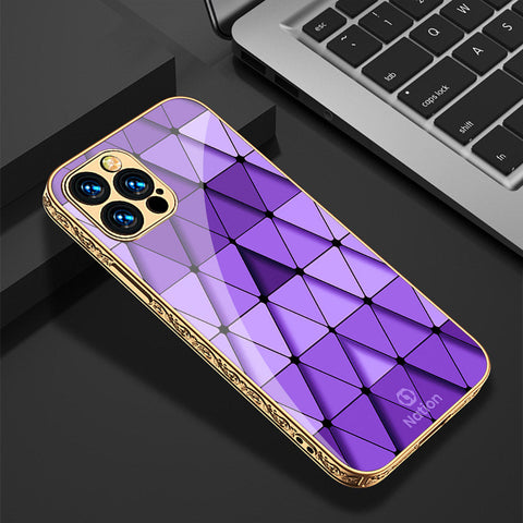 iPhone 15 Pro Cover - Onation Pyramid Series - Premium Electroplated Shutterproof Case Soft Silicon Borders Case