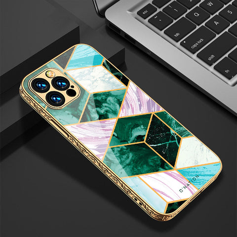 iPhone 15 Pro Max Cover - O'Nation Shades of Marble Series - Premium Electroplated Shutterproof Case Soft Silicon Borders Case