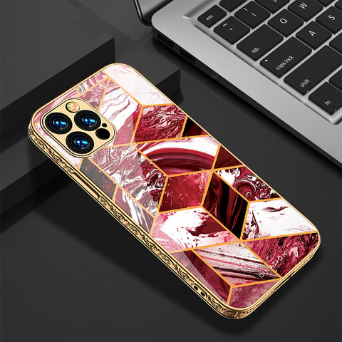 iPhone 14 Pro Cover - O'Nation Shades of Marble Series - Premium Electroplated Shutterproof Case Soft Silicon Borders Case