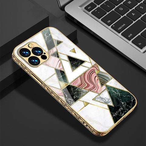 iPhone 15 Pro Max Cover - O'Nation Shades of Marble Series - Premium Electroplated Shutterproof Case Soft Silicon Borders Case