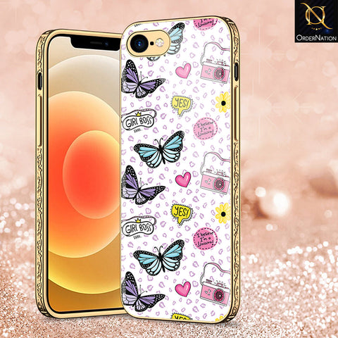 iPhone 8 / 7 Cover - Vanilla Dream Series - Premium Electroplated Shutterproof Case Soft Silicon Borders Case