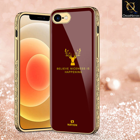 iPhone 8 / 7 Cover - Nice Series - Premium Electroplated Shutterproof Case Soft Silicon Borders Case