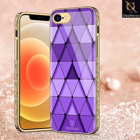 iPhone 8 / 7 Cover - Onation Pyramid Series - Premium Electroplated Shutterproof Case Soft Silicon Borders Case