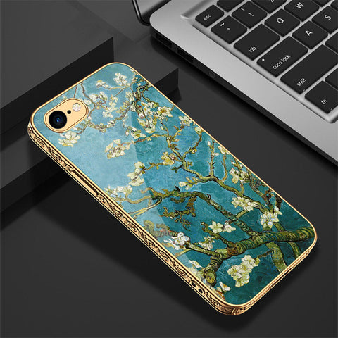 iPhone 8 / 7 Cover - Floral Series 2 - Premium Electroplated Shutterproof Case Soft Silicon Borders Case