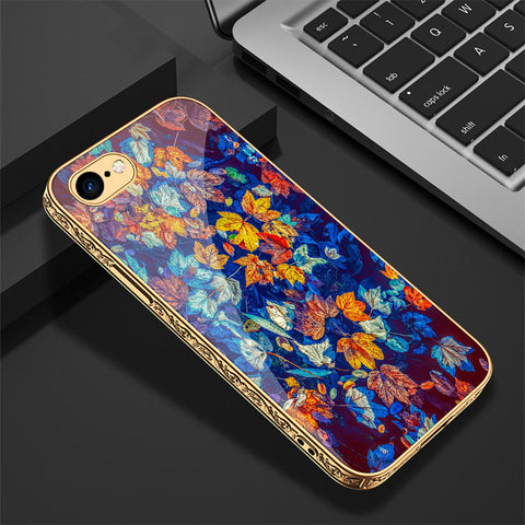 iPhone 8 / 7 Cover - Floral Series 2 - Premium Electroplated Shutterproof Case Soft Silicon Borders Case